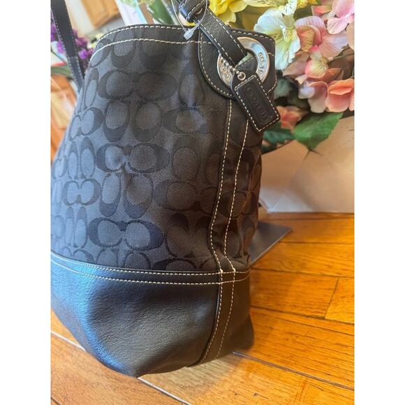 COACH SIGNATURE bROWN SHOULDER BAG TOTE PURSE 2156 (100 - Picture 5 of 12